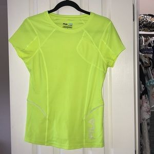 FILA Neon Yellow Running Tee